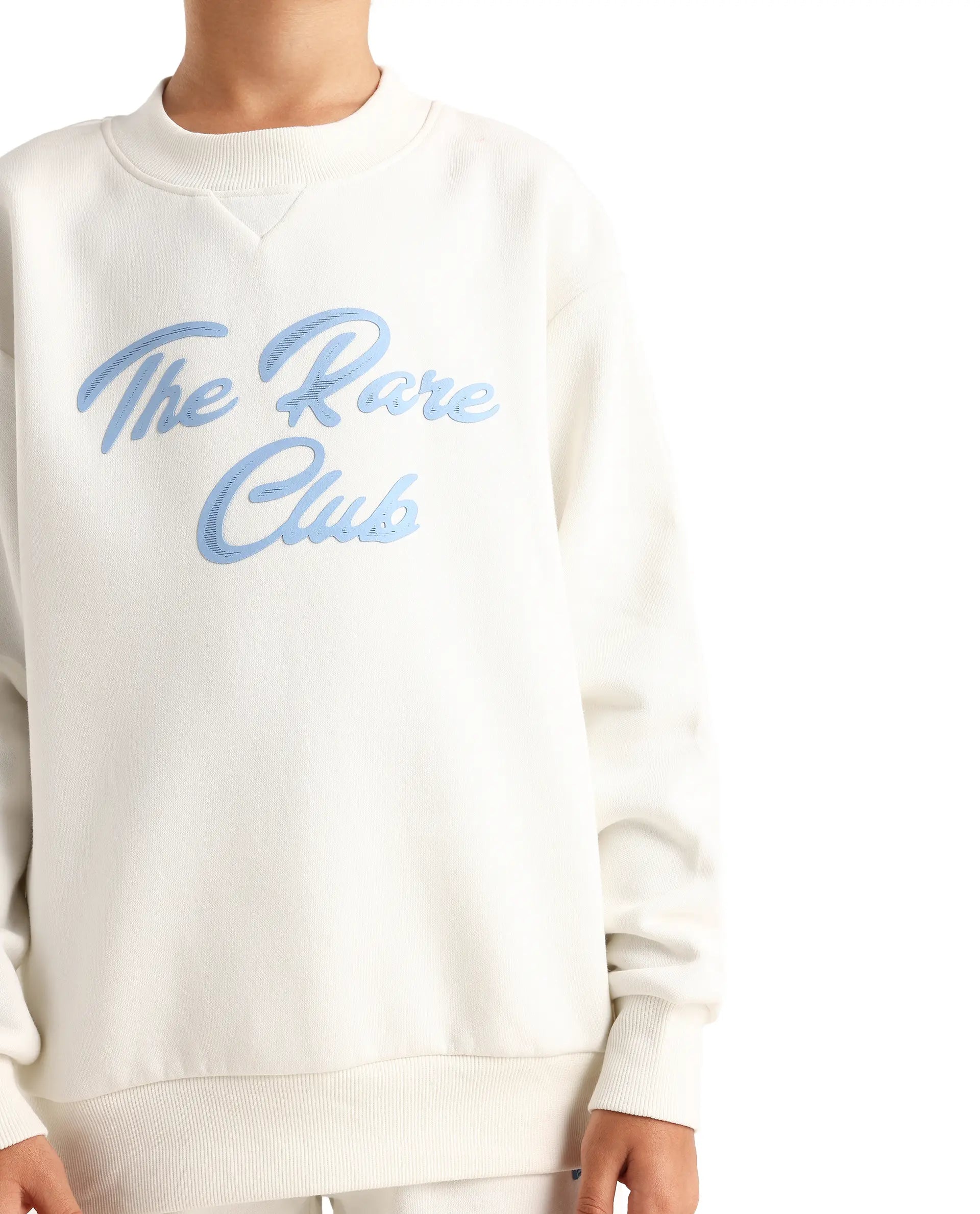 Rare Ones Kids Fabio Off White Cotton Blend Pull-On Closure Graphic Print Full Sleeves Boxy Sweatshirt