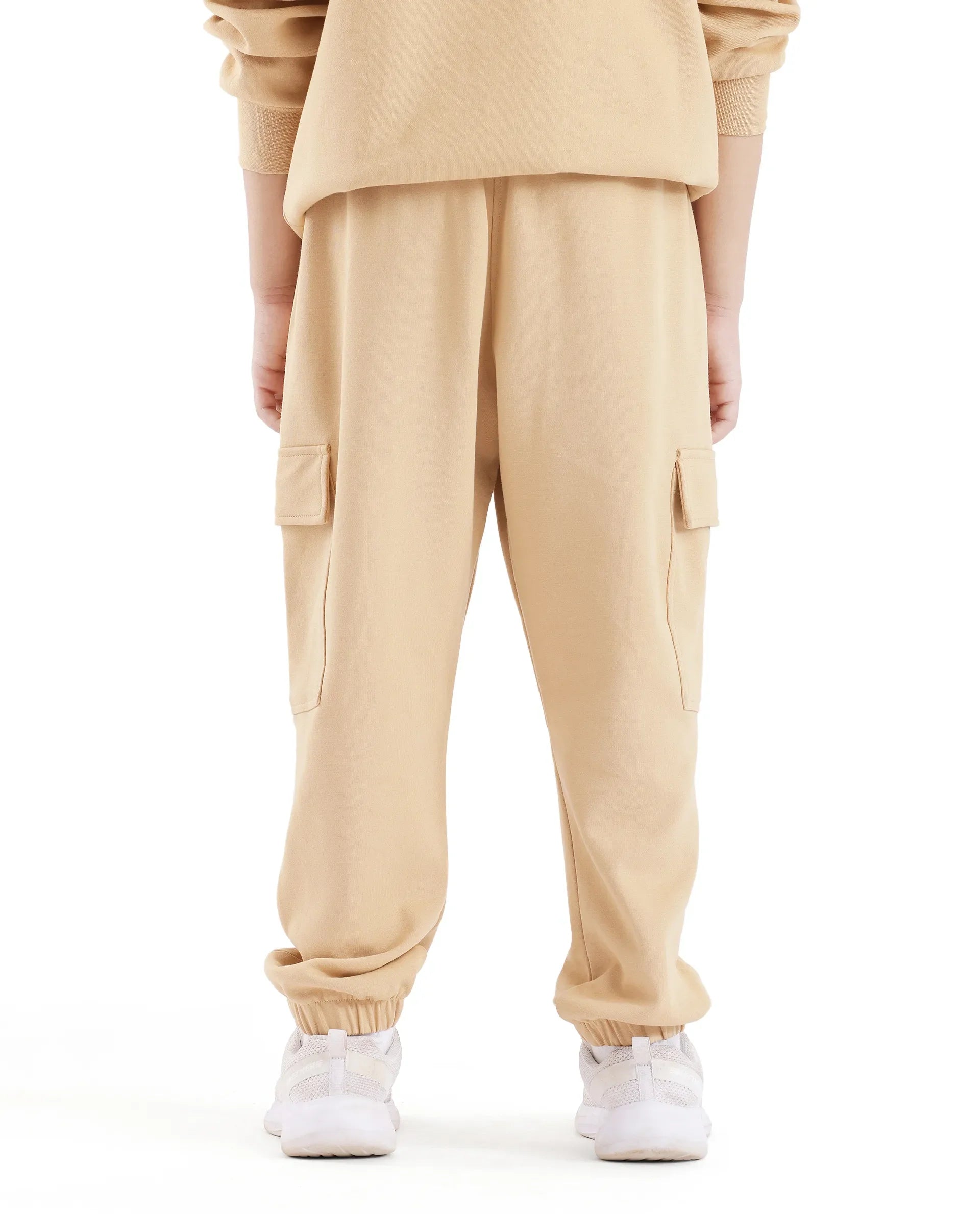 Rare Ones Kids Firot Dusky Yellow Cotton Solid Trackpant