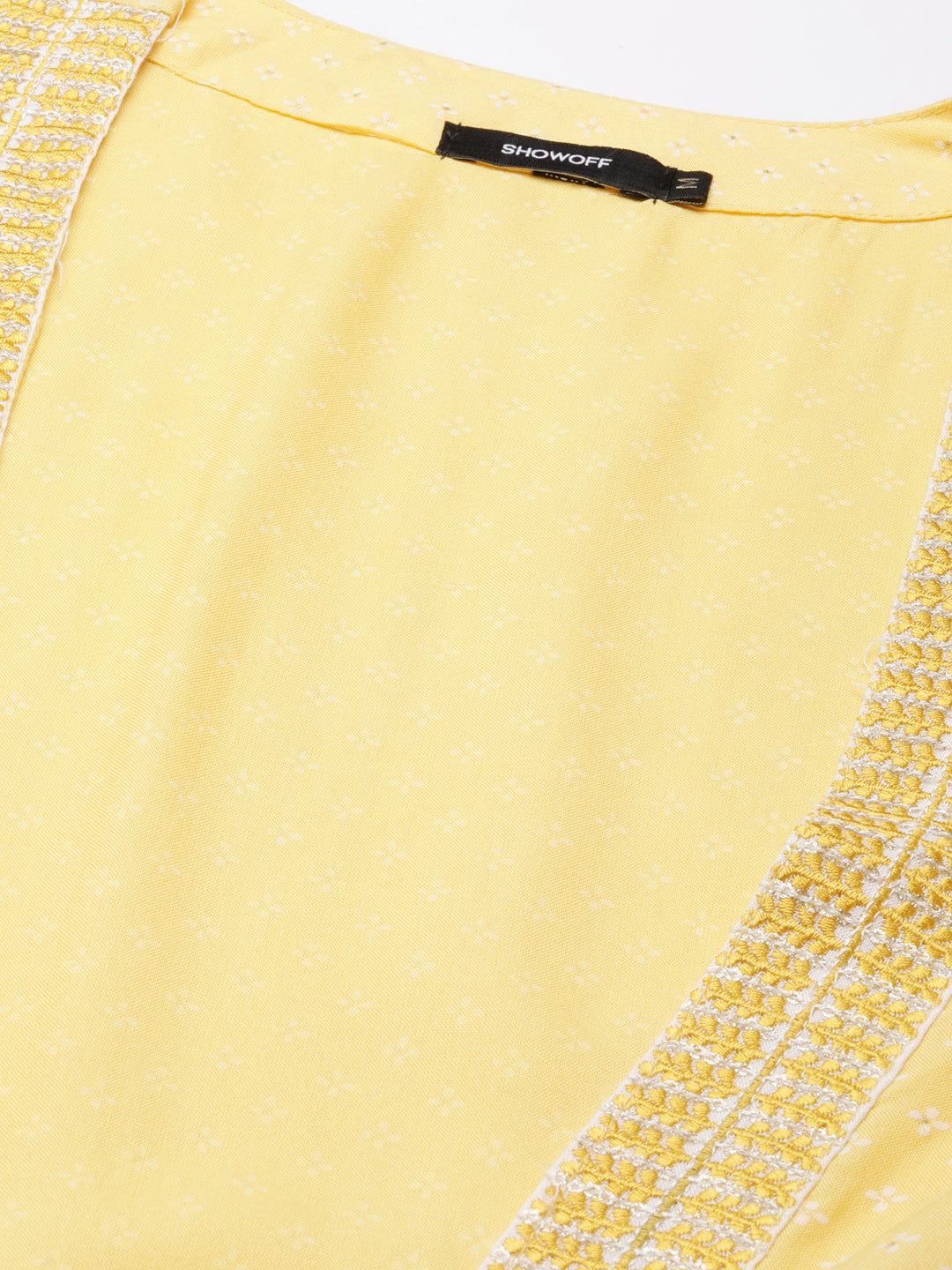 Women's Off White Embroidered Mirror Work Anarkali Kurta with Shrug