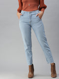 Women's Blue High-Rise Jeans