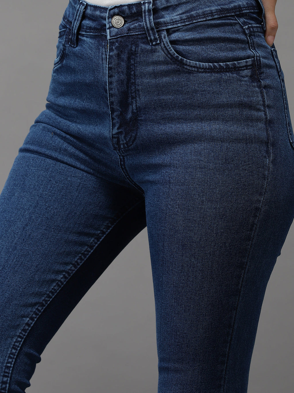 Women's Blue Jean Skinny Fit High-Rise Stretchable Jeans