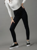 Women's Navy Blue Skinny Fit Stretchable Denim Jeans