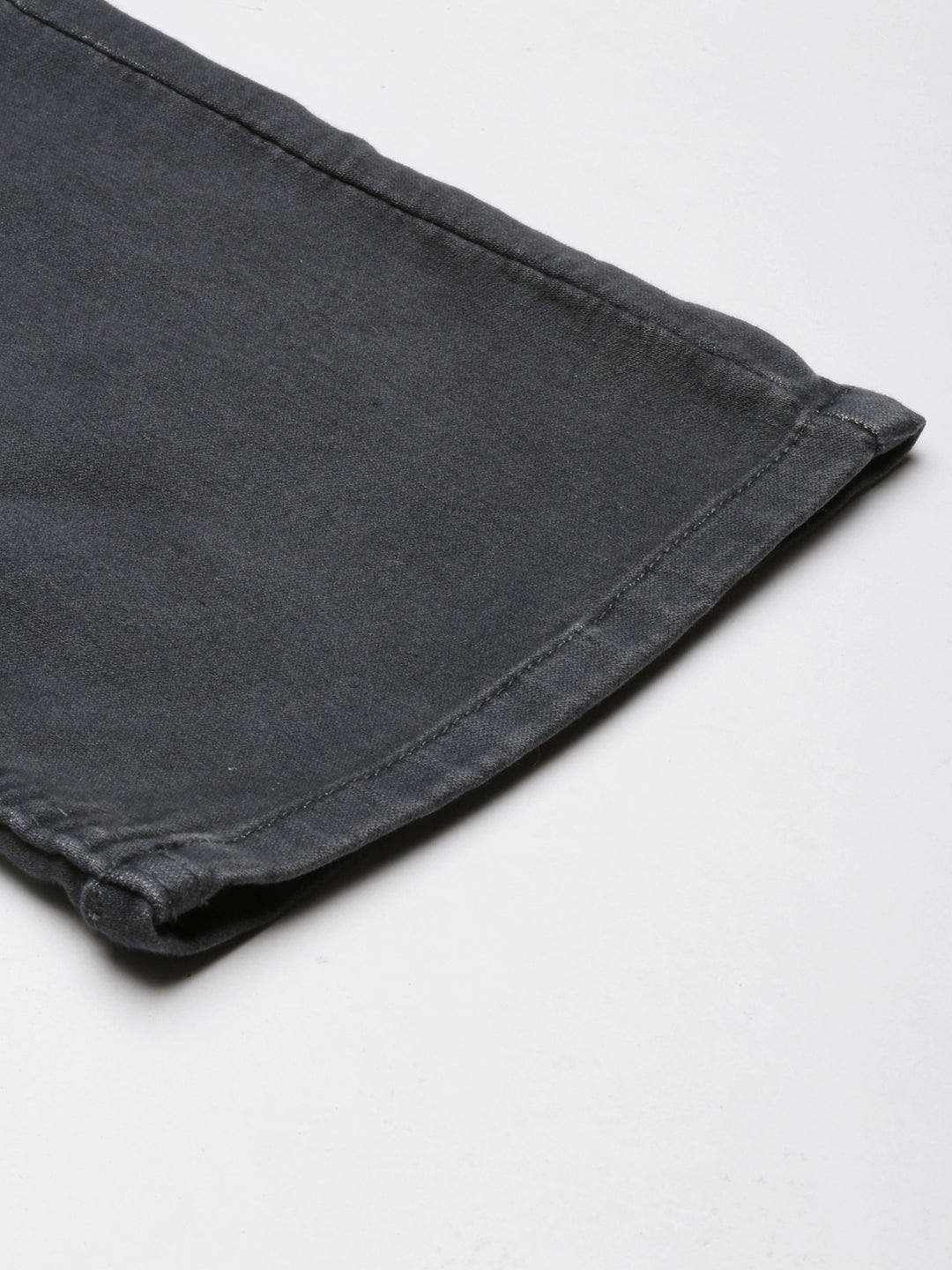 Women's Grey Jean Straight Fit Mid-Rise Acid Wash Stretchable Jeans
