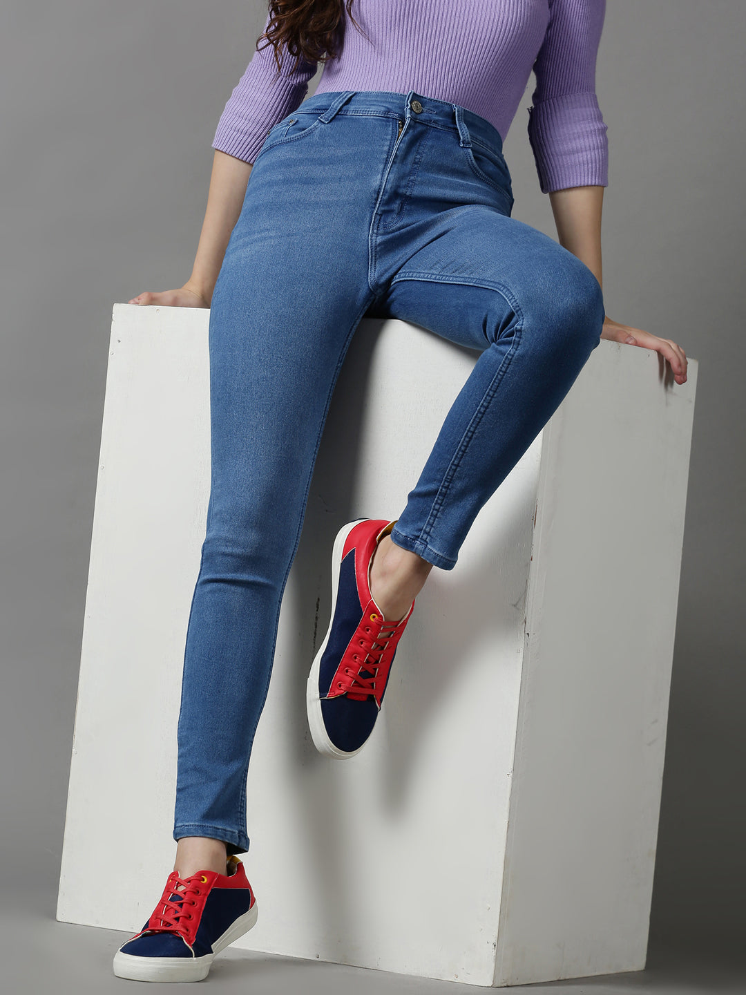 Women's Blue Skinny Fit Stretchable Denim Jeans