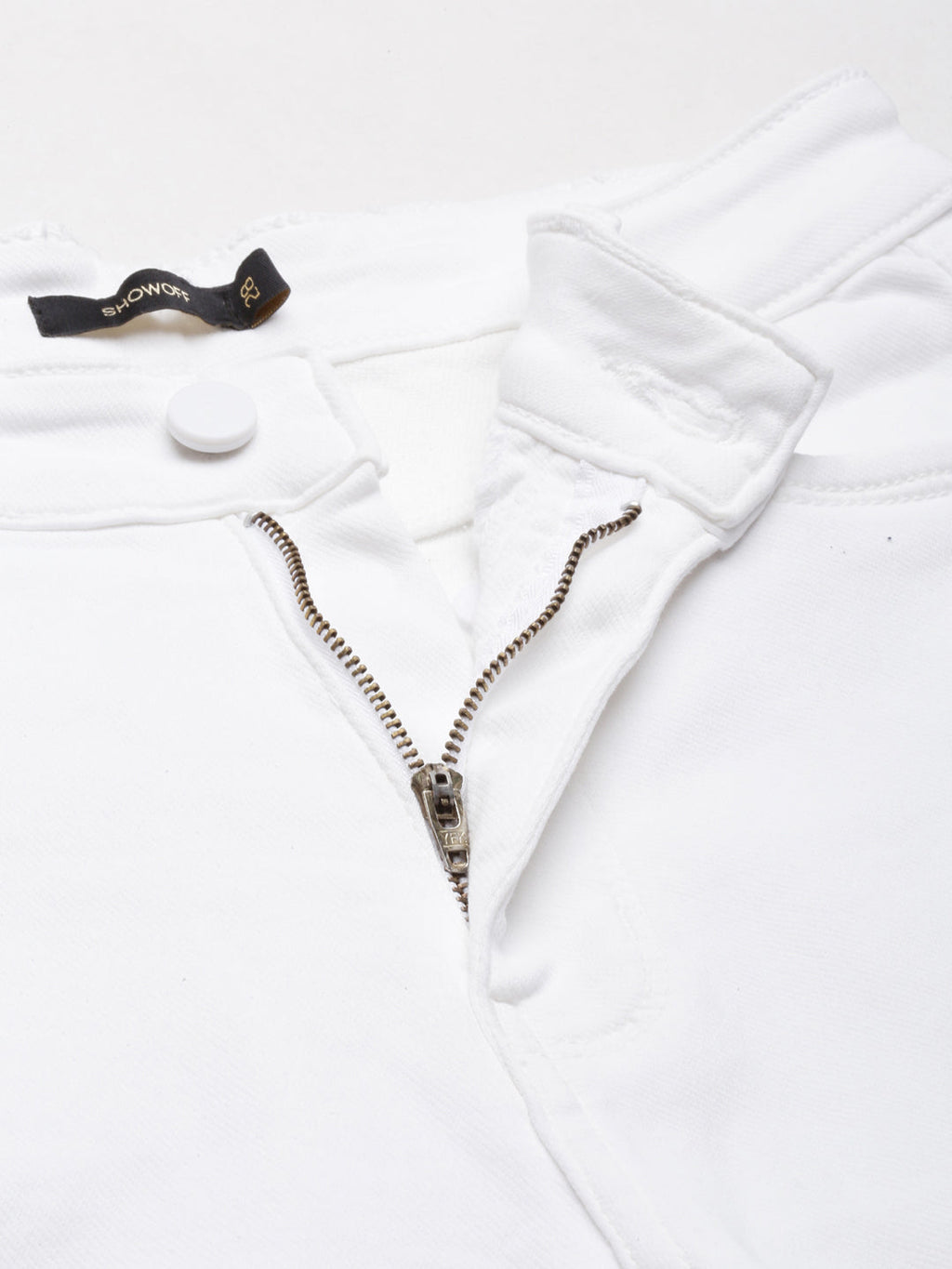 Women's White Jean Bootcut Acid Wash Retro Denims Stretchable Clean Look Jeans