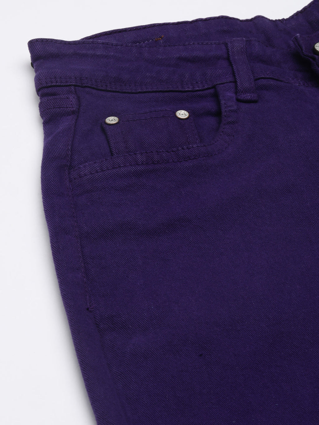 Women's Violet Straight Fit Acid Wash Stretchable Denim Jeans