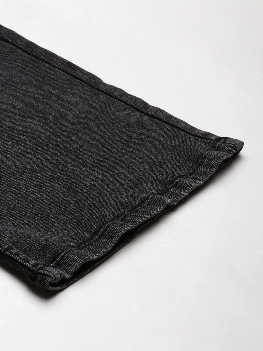 Women's Dark Grey Wide Leg Mid-Rise Cropped Denim Jeans