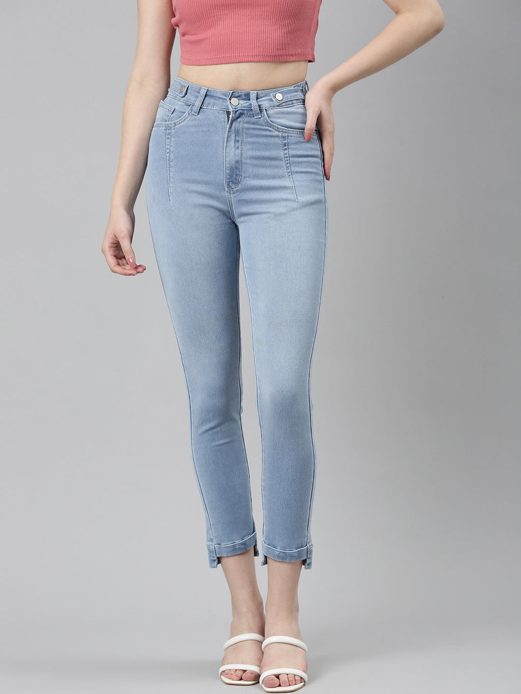 Women's Blue Jean Light Fade Denim Jeans