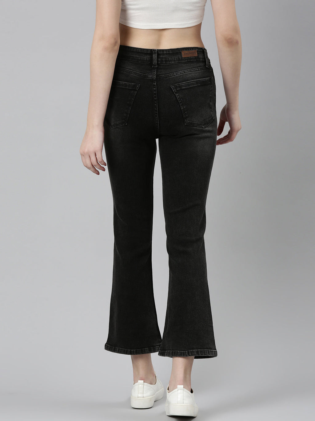 Women's Grey Bootcut Light Fade Denim Jeans