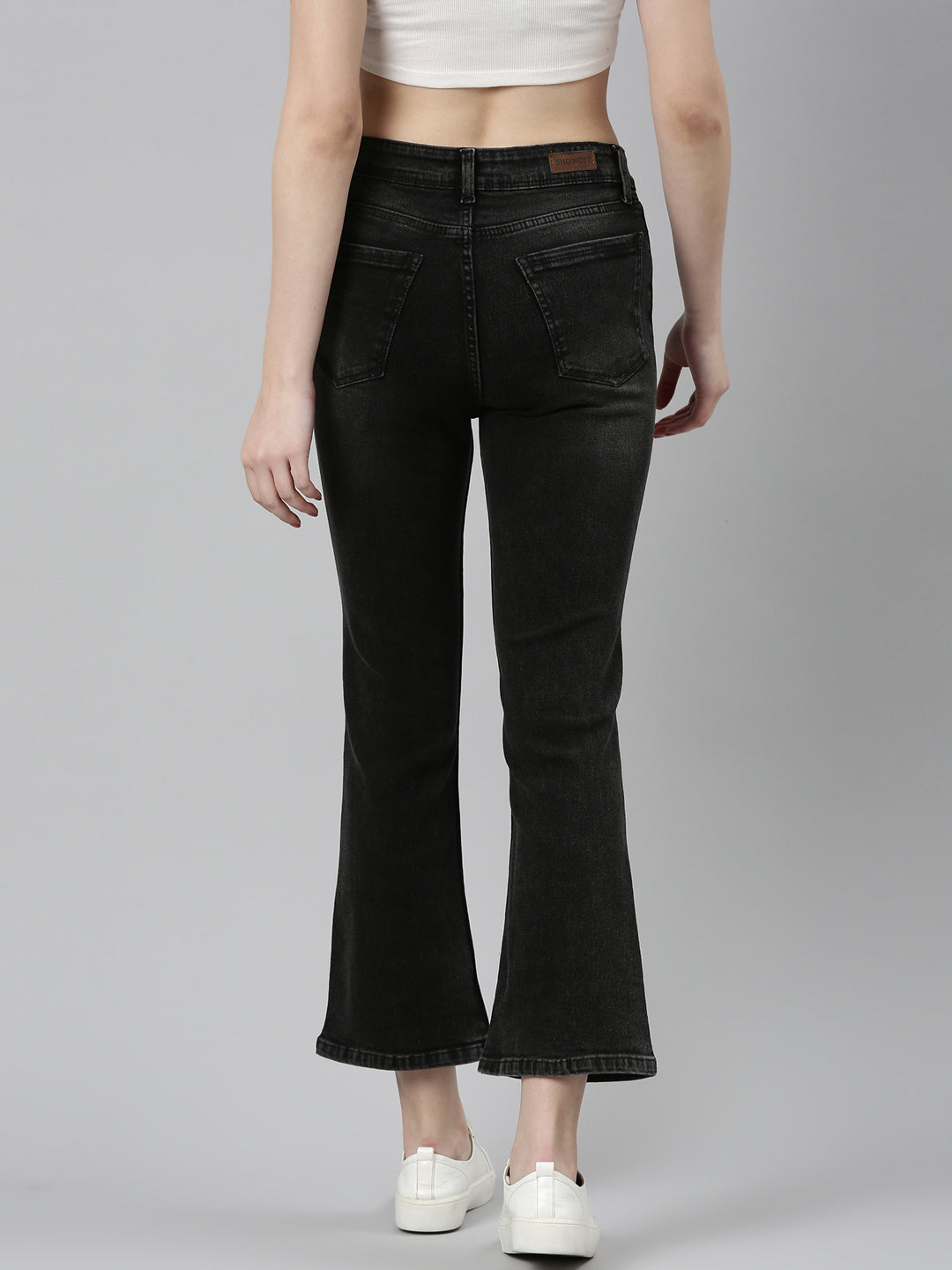 Women's Grey Bootcut Light Fade Denim Jeans