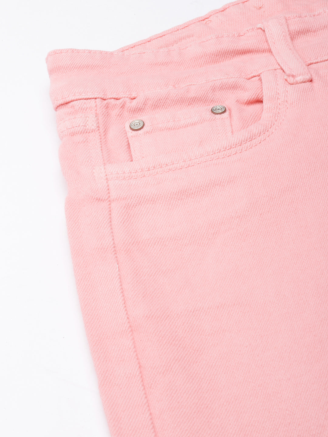 Women's Peach Mid Rise Straight Fit Stretchable Denim Jeans