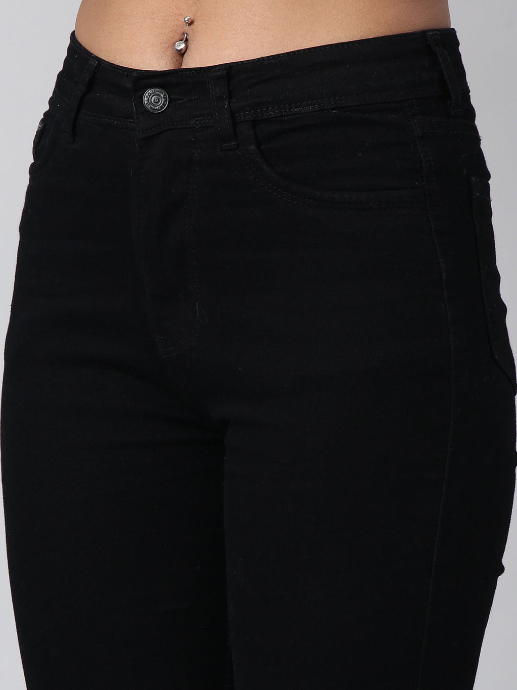 Women's Black Straight Fit Jeans