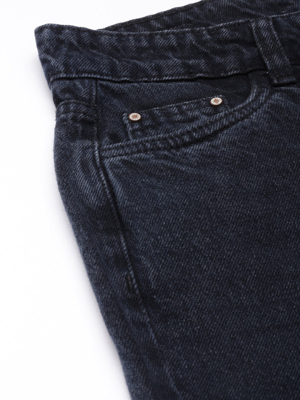 Women's Navy Blue Straight Fit Jeans
