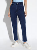 Women's Blue Comfort Slim Fit Light Fade Denim Jeans