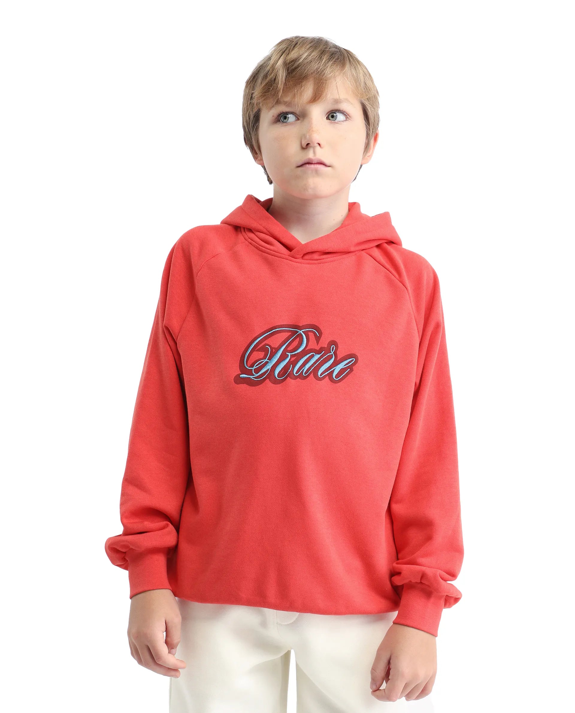 Rare Ones Kids Huck Red Cotton Pull On Crew Neck Full Sleeves Fit Sweatshirt
