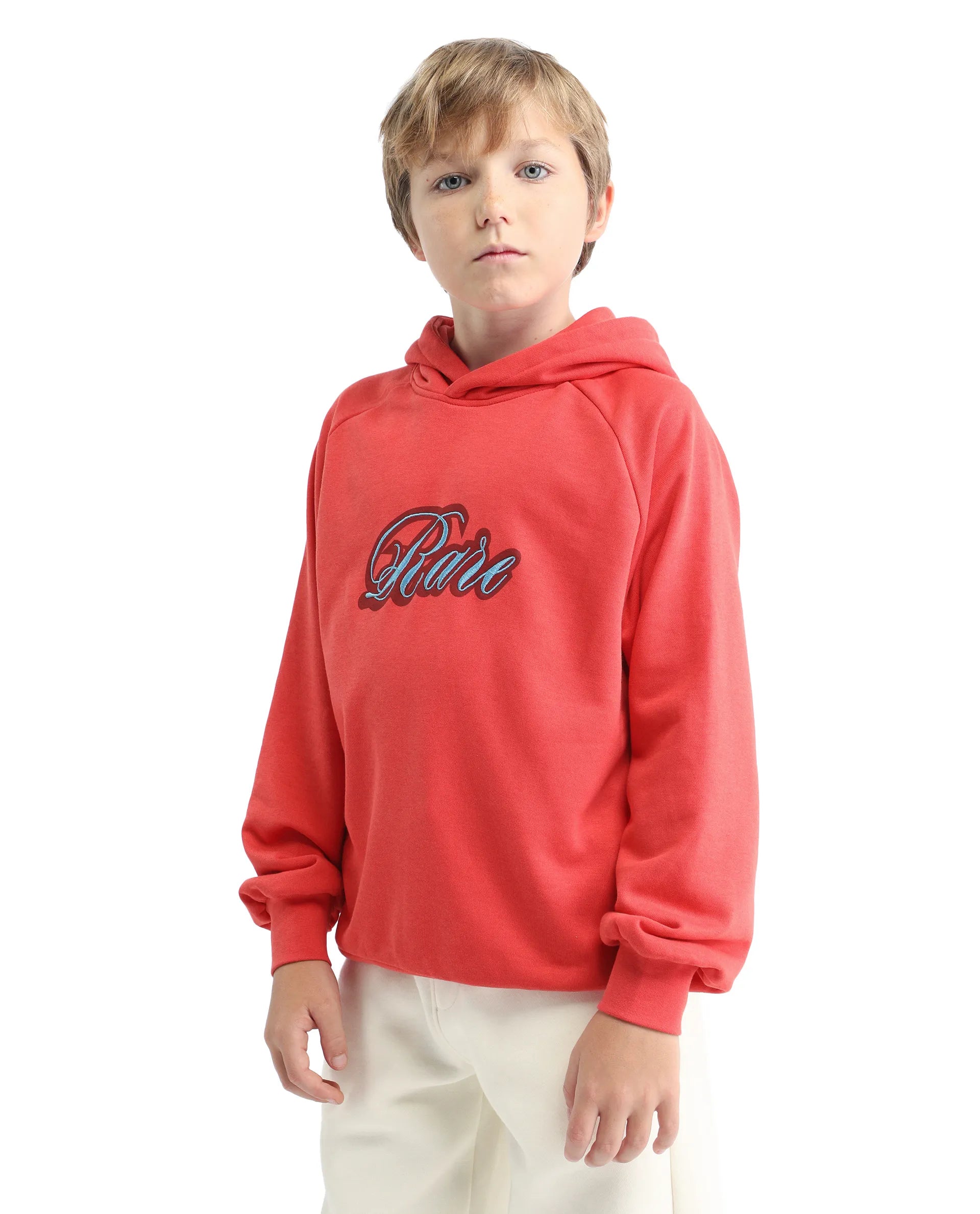 Rare Ones Kids Huck Red Cotton Pull On Crew Neck Full Sleeves Fit Sweatshirt