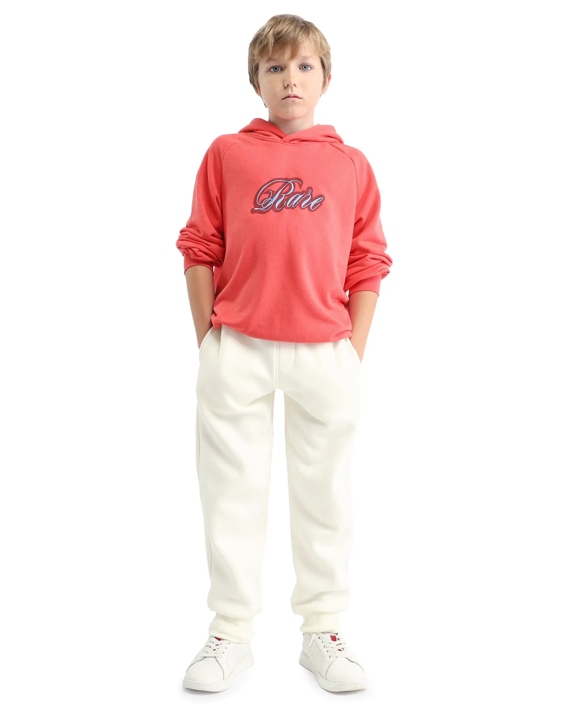 Rare Ones Kids Huck Red Cotton Pull On Crew Neck Full Sleeves Fit Sweatshirt