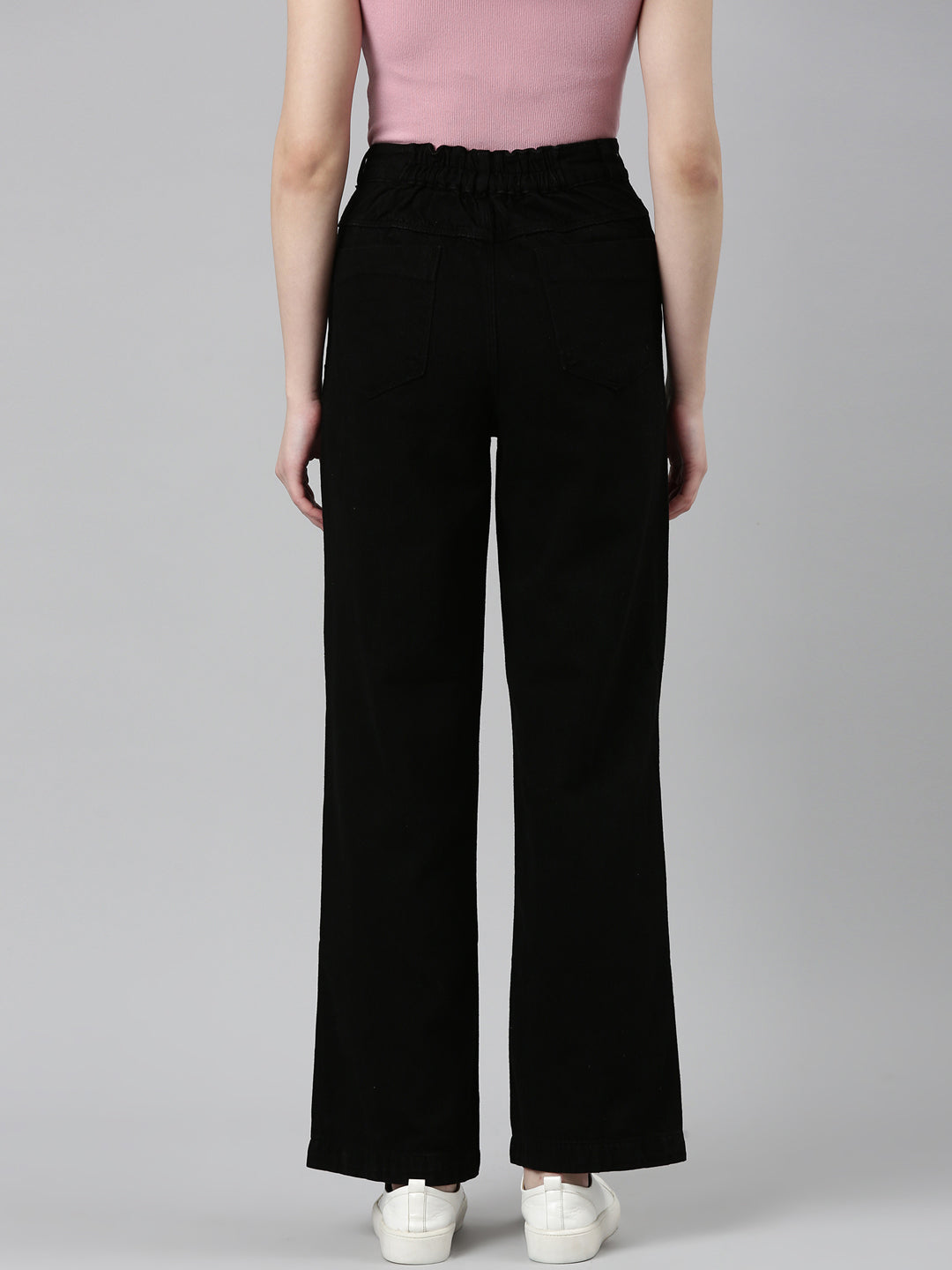 Women's Black Jean Wide Leg High-Rise Denim Jeans