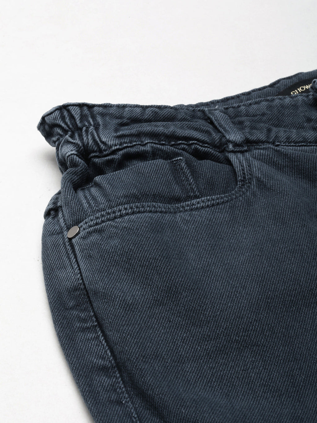 Women's Grey Cotton Straight Fit Denim Jeans