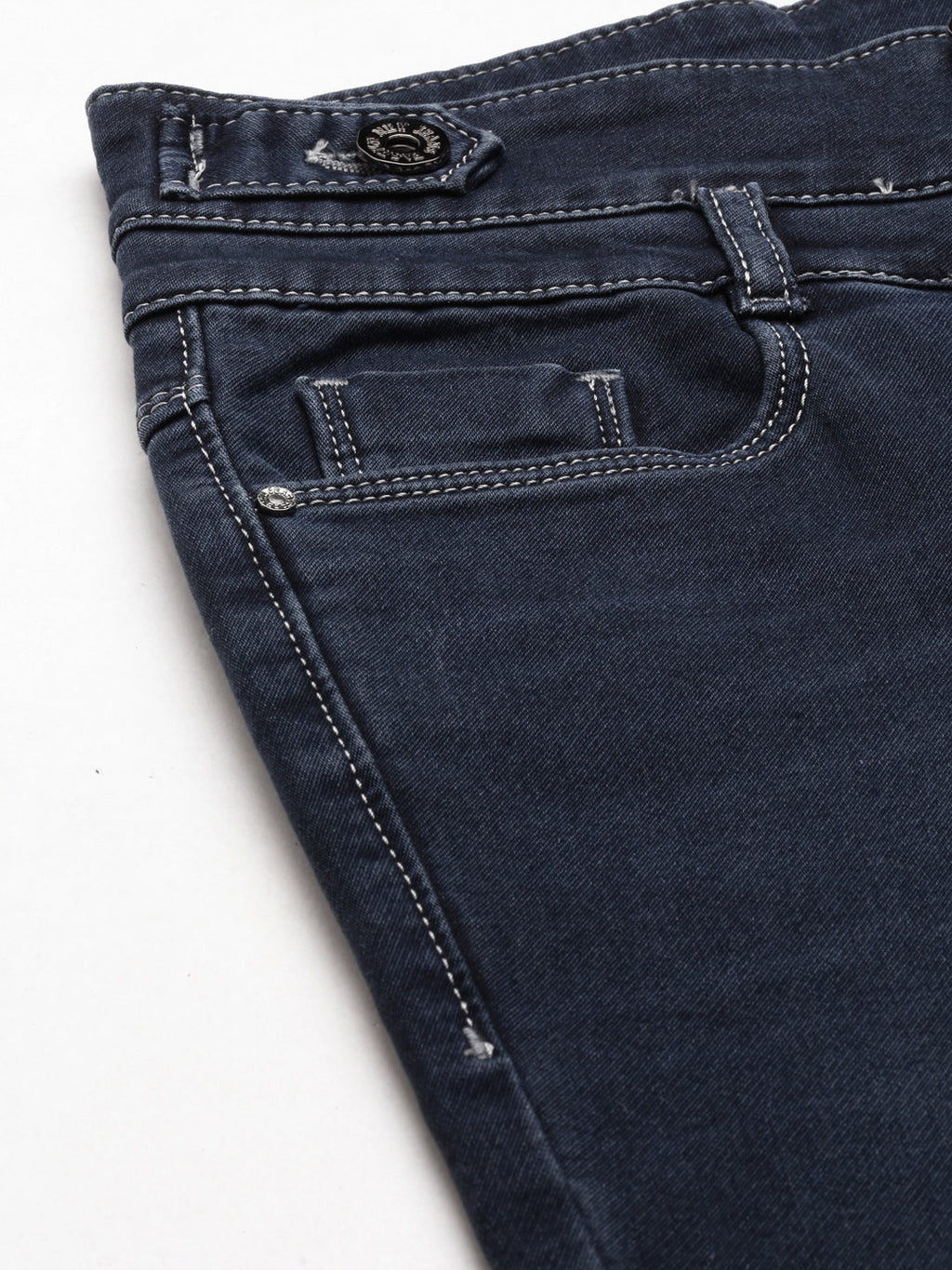 Women's Navy Blue Jean Straight Fit Light Fade Stretchable Denim Jeans