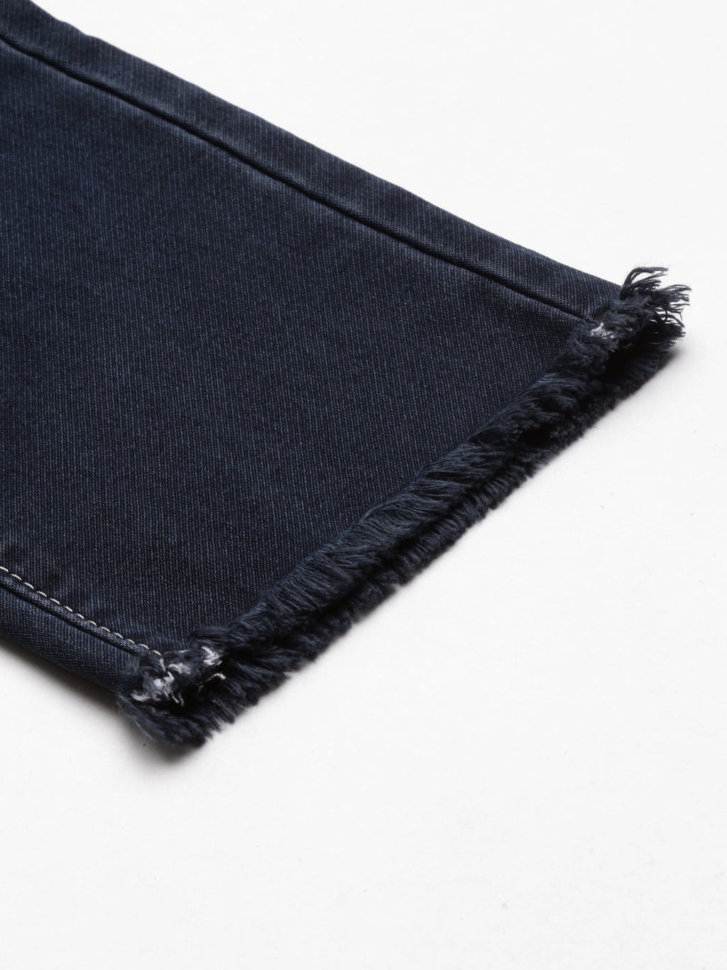 Women's Navy Blue Jean Straight Fit Light Fade Stretchable Denim Jeans