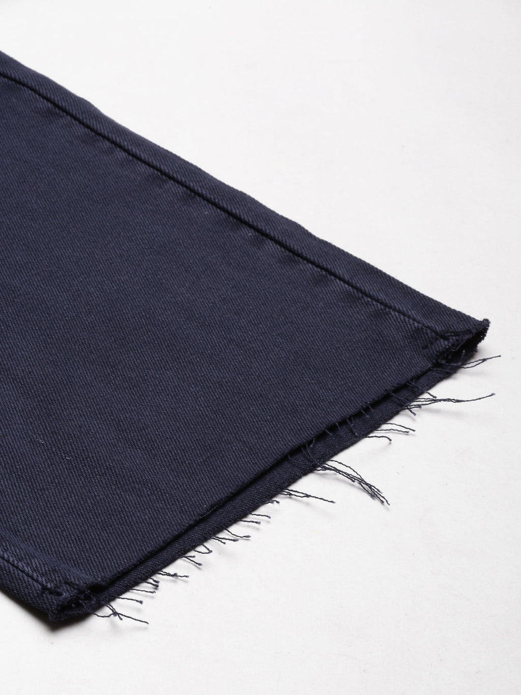 Women's Navy Blue Mid-Rise Light Fade Whiskers & Chevrons Denim Jeans