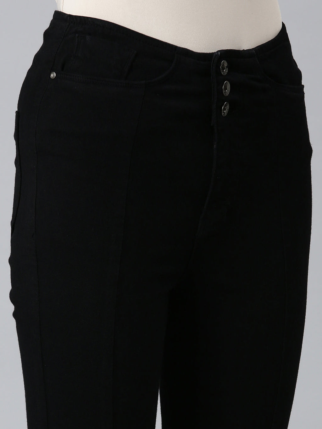 Women's Black Bootcut High-Rise Denim Jeans