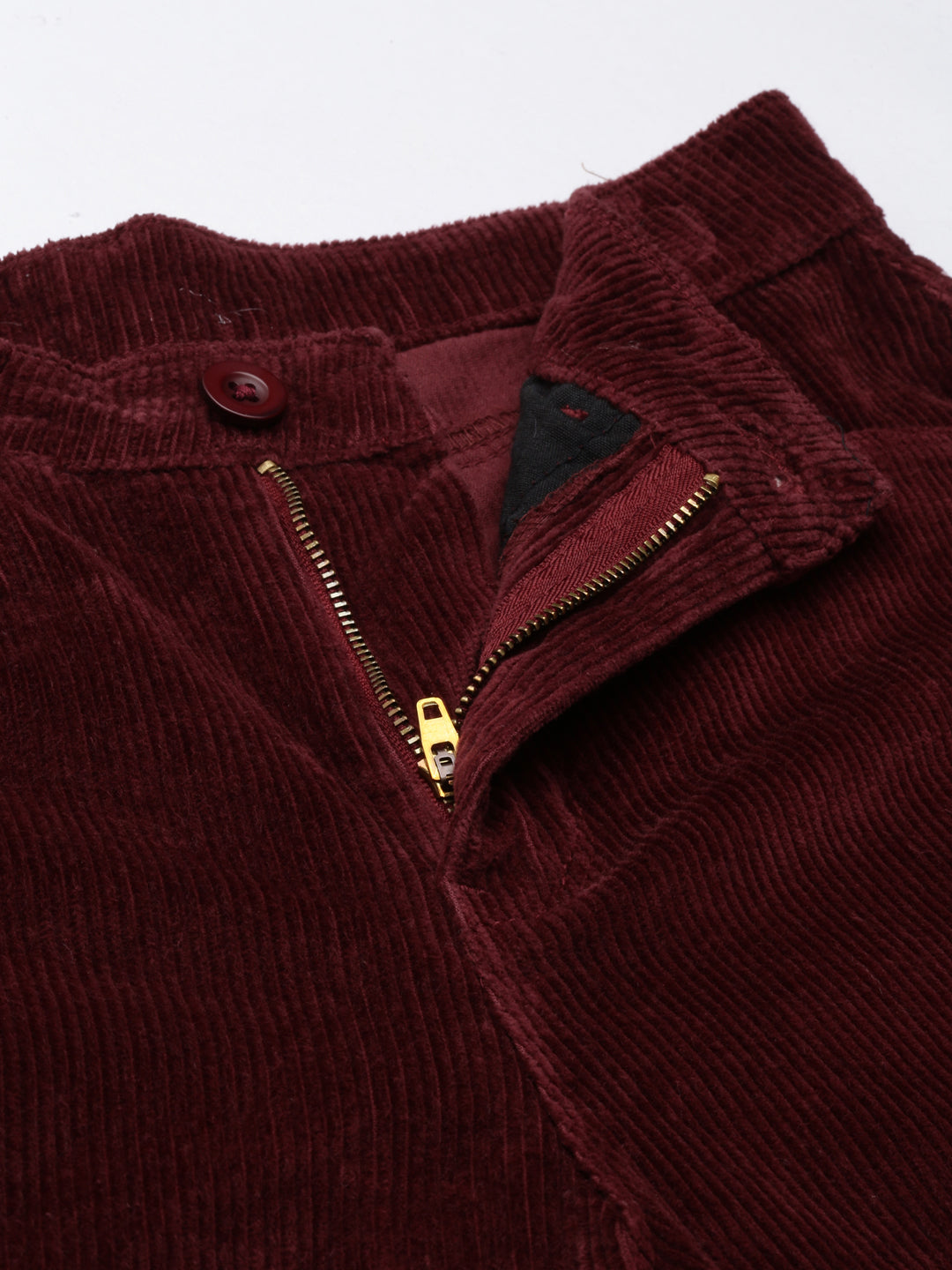 Women's Burgandy Slim Fit High-Rise Joggers