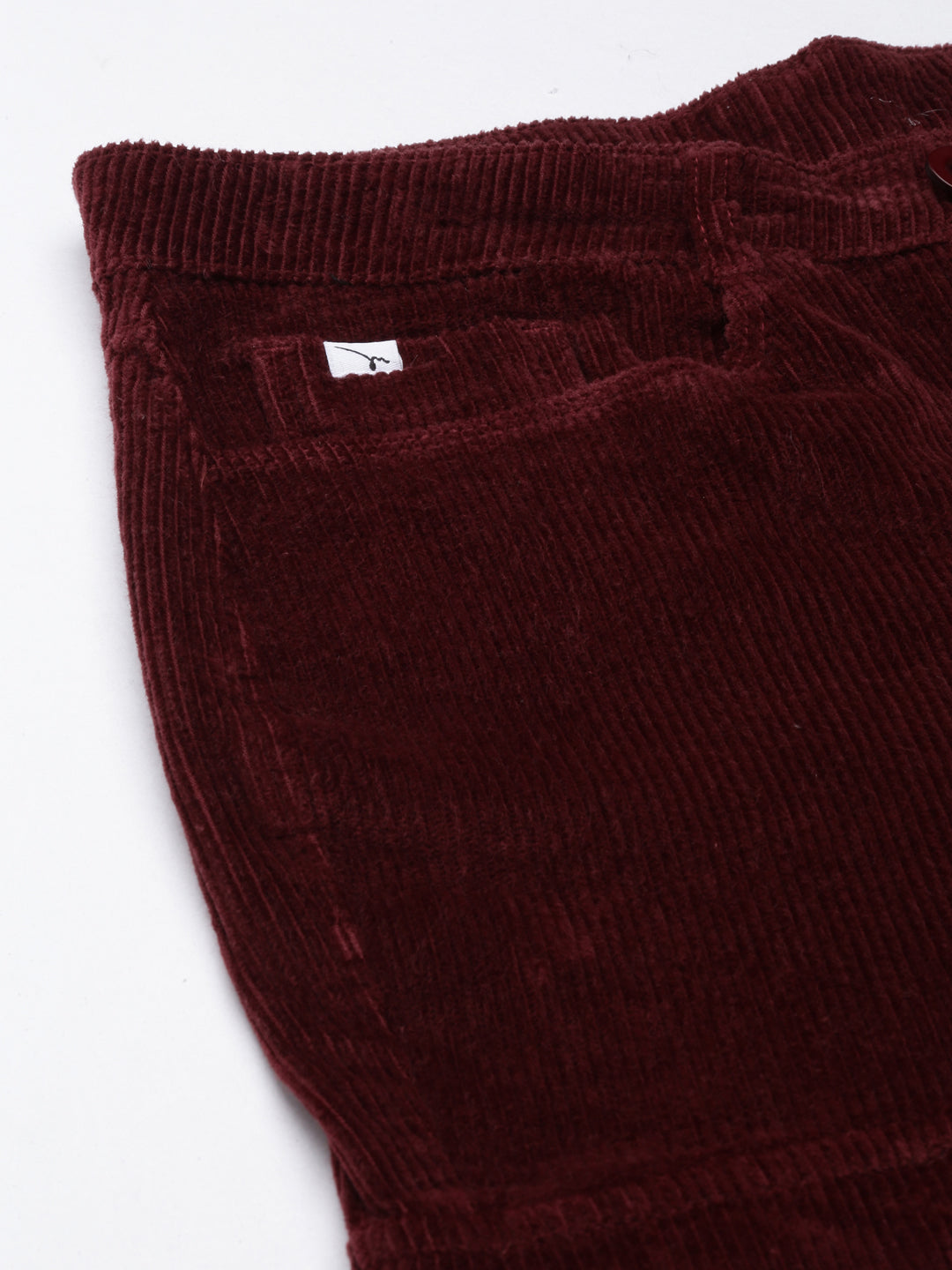 Women's Burgandy Slim Fit High-Rise Joggers