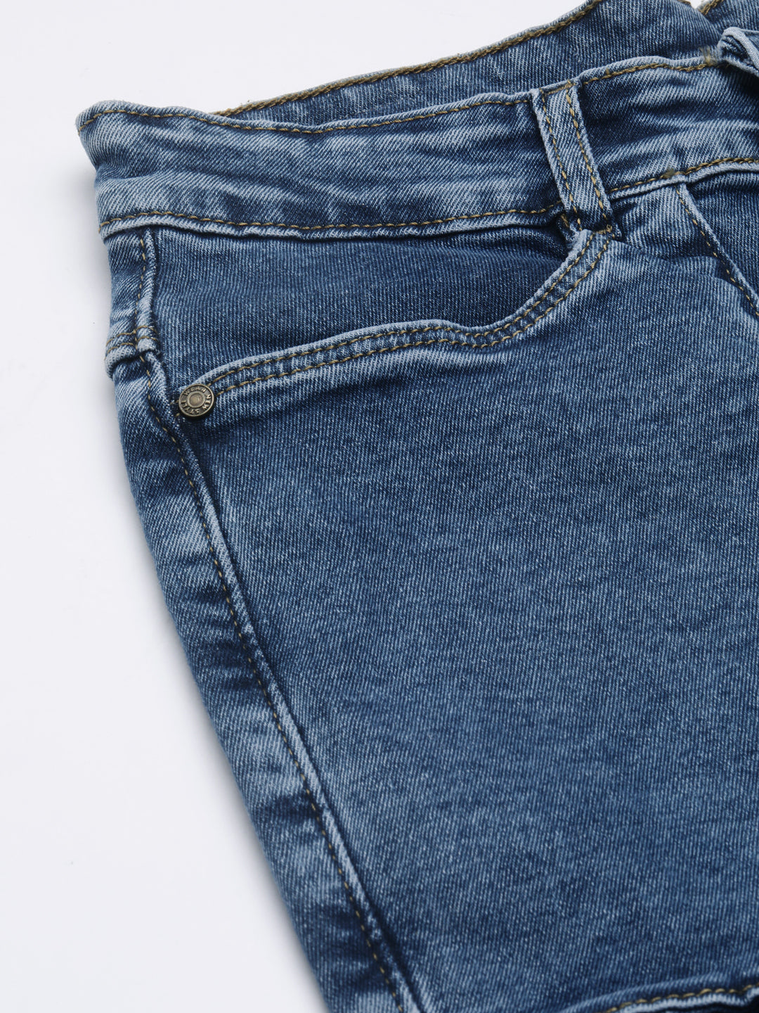 Women's Blue Clean Look Straight Fit Stretchable Denim Jeans
