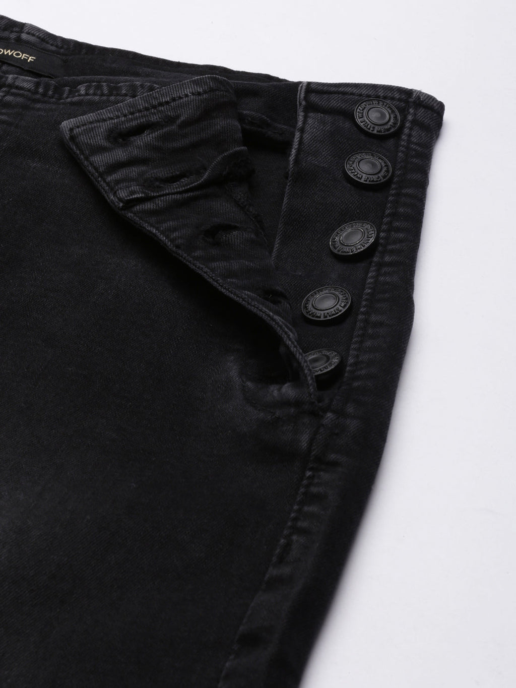 Women's Black Straight Fit Stretchable Denim Jeans
