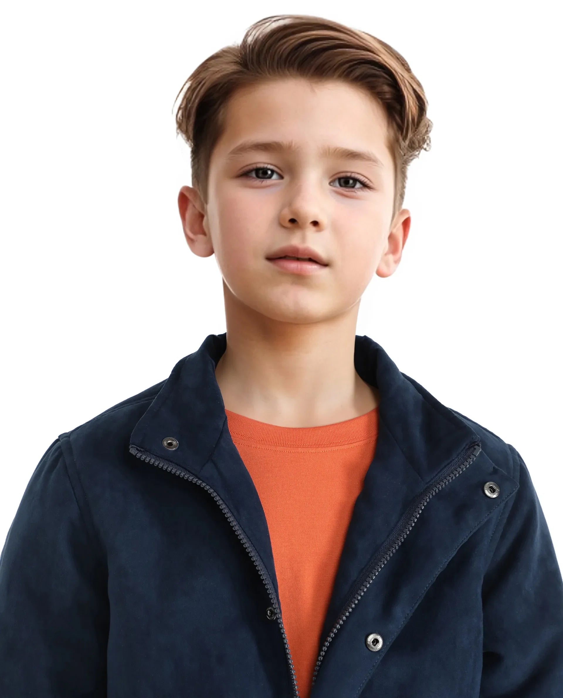 Rare Ones Kids Katpil Dark Blue Polyester Full Sleeve Solid Jacket