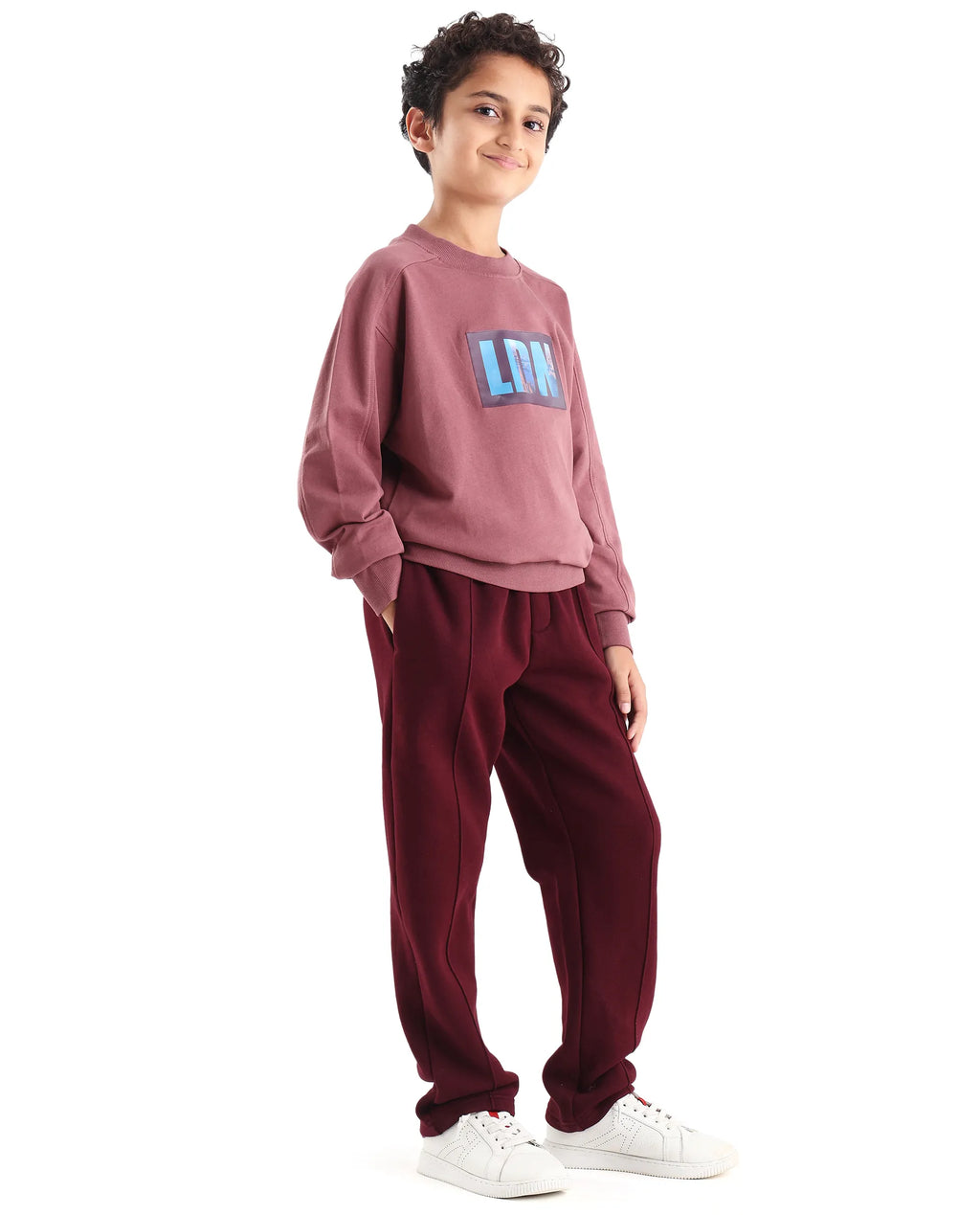 Rare Ones Kids Kaye-B Maroon Cotton Blend Drawstring Closure Regular Fit Trackpant