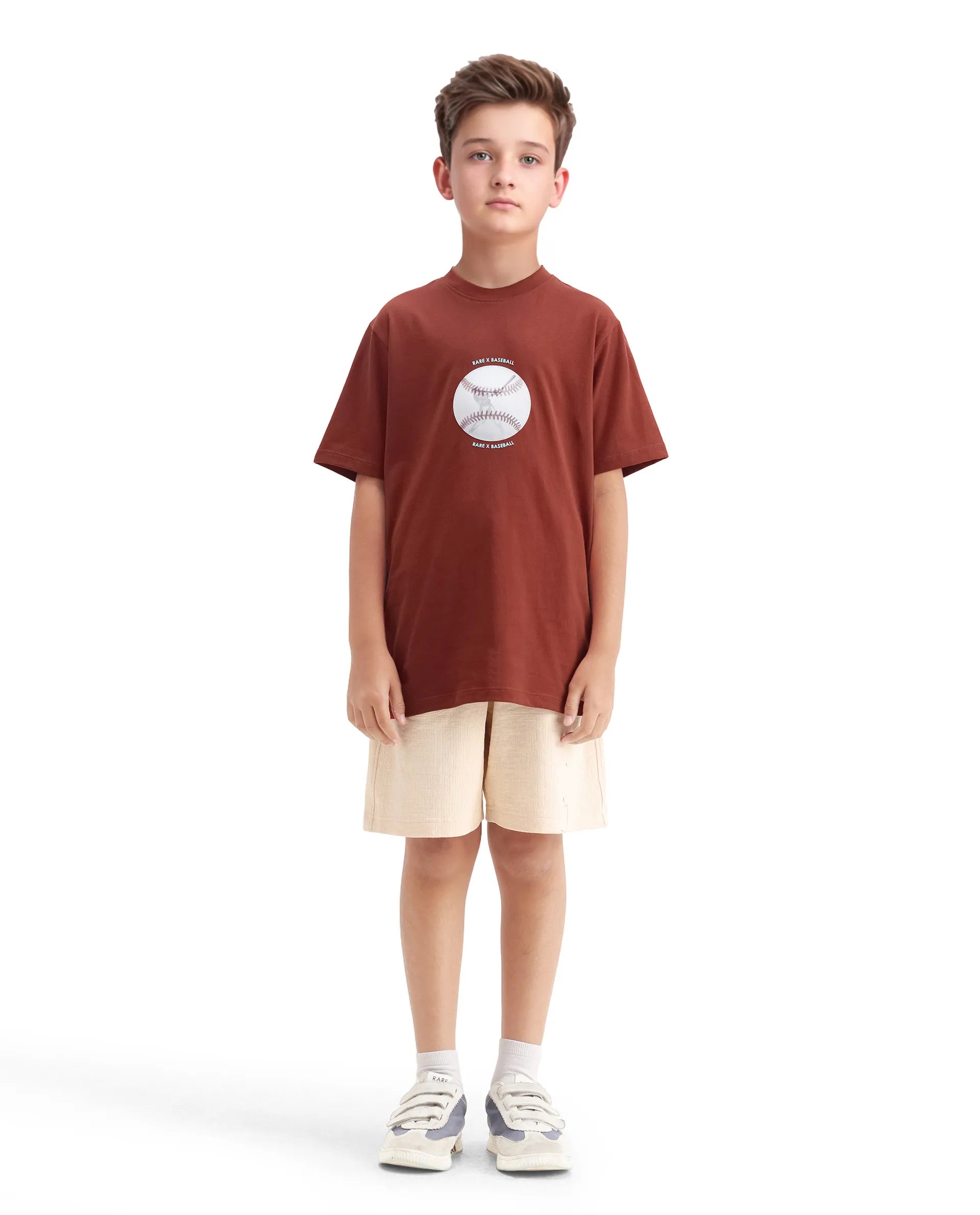 Rare Ones Kids Laker Rust Cotton Lenticular Sticker Regular Fit T-Shirt