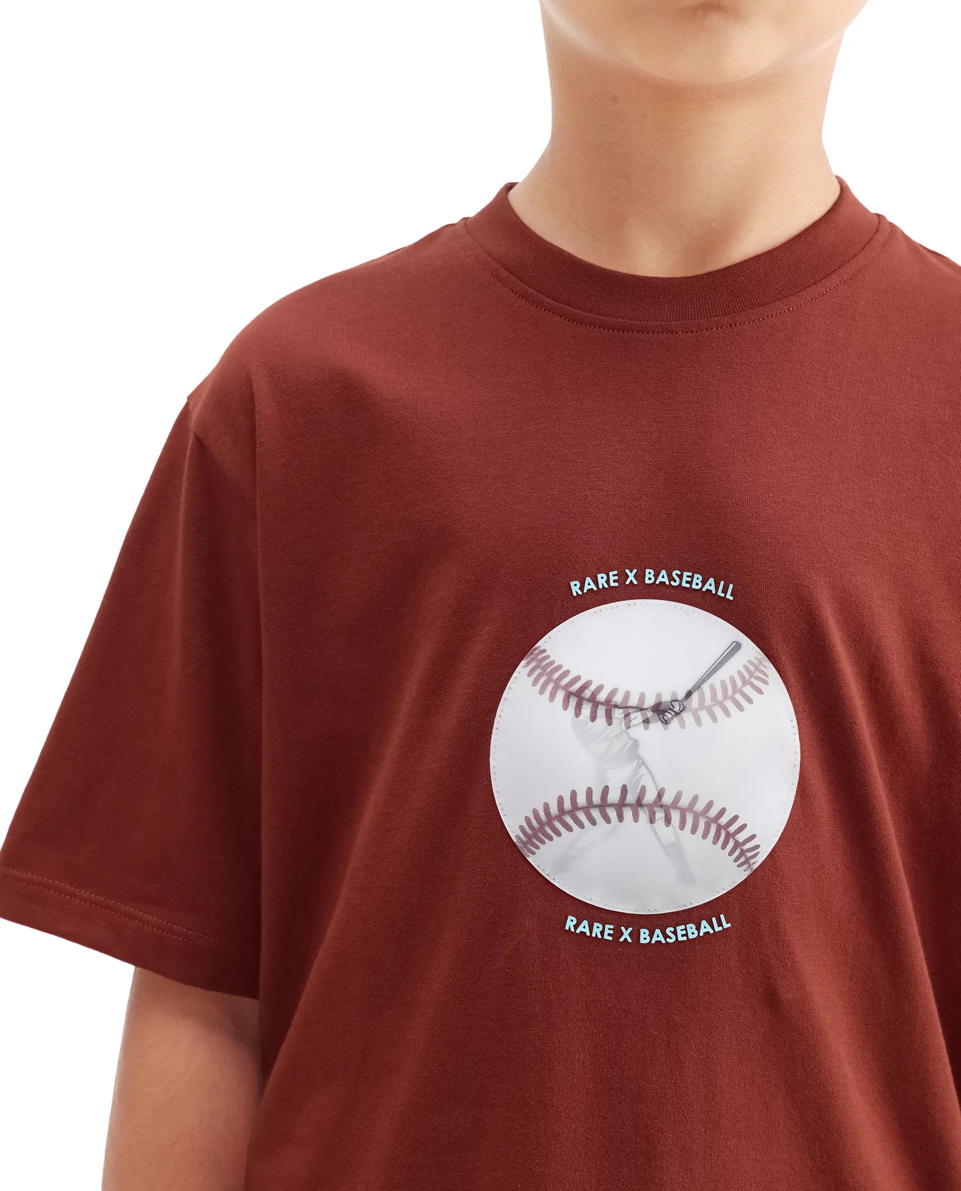 Rare Ones Kids Laker Rust Cotton Lenticular Sticker Regular Fit T-Shirt