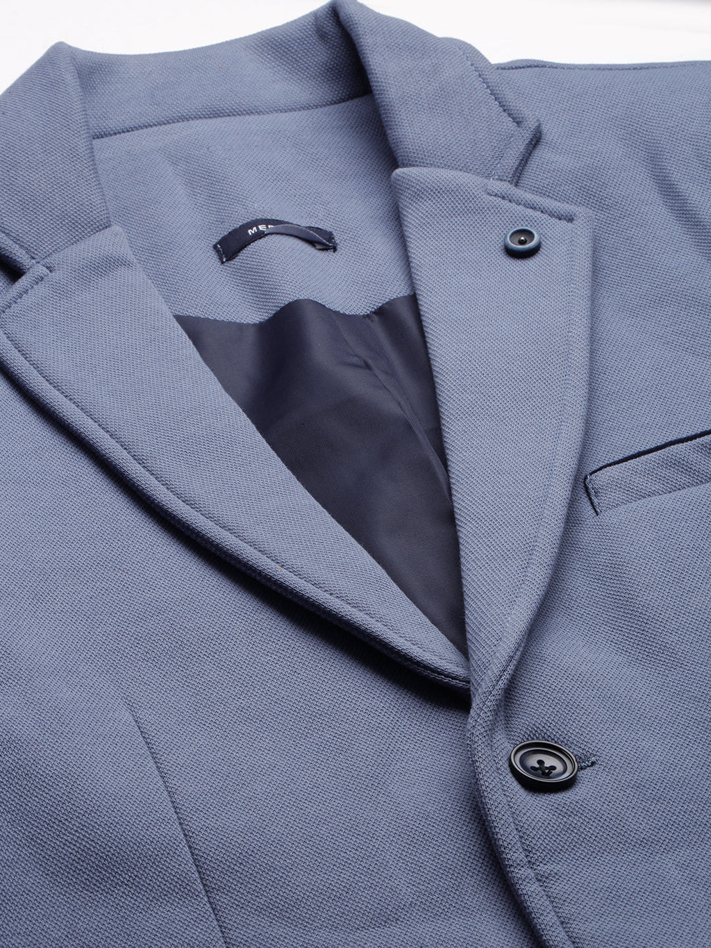 Men's Grey Single-Breasted Blazer