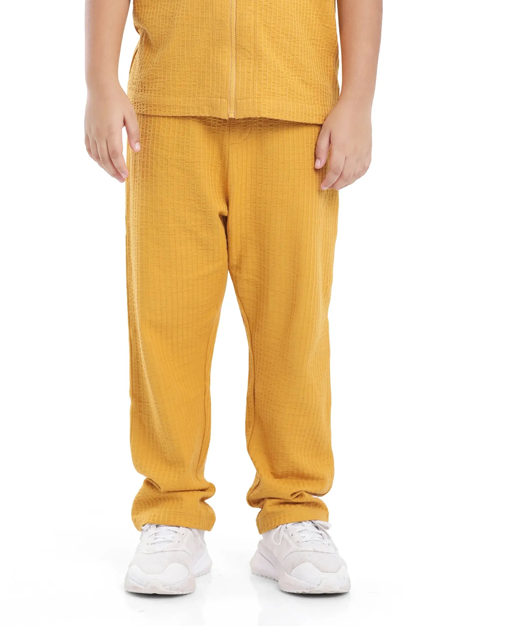 Rare Ones Kids Lomot Mustard Cotton Solid Trackpant