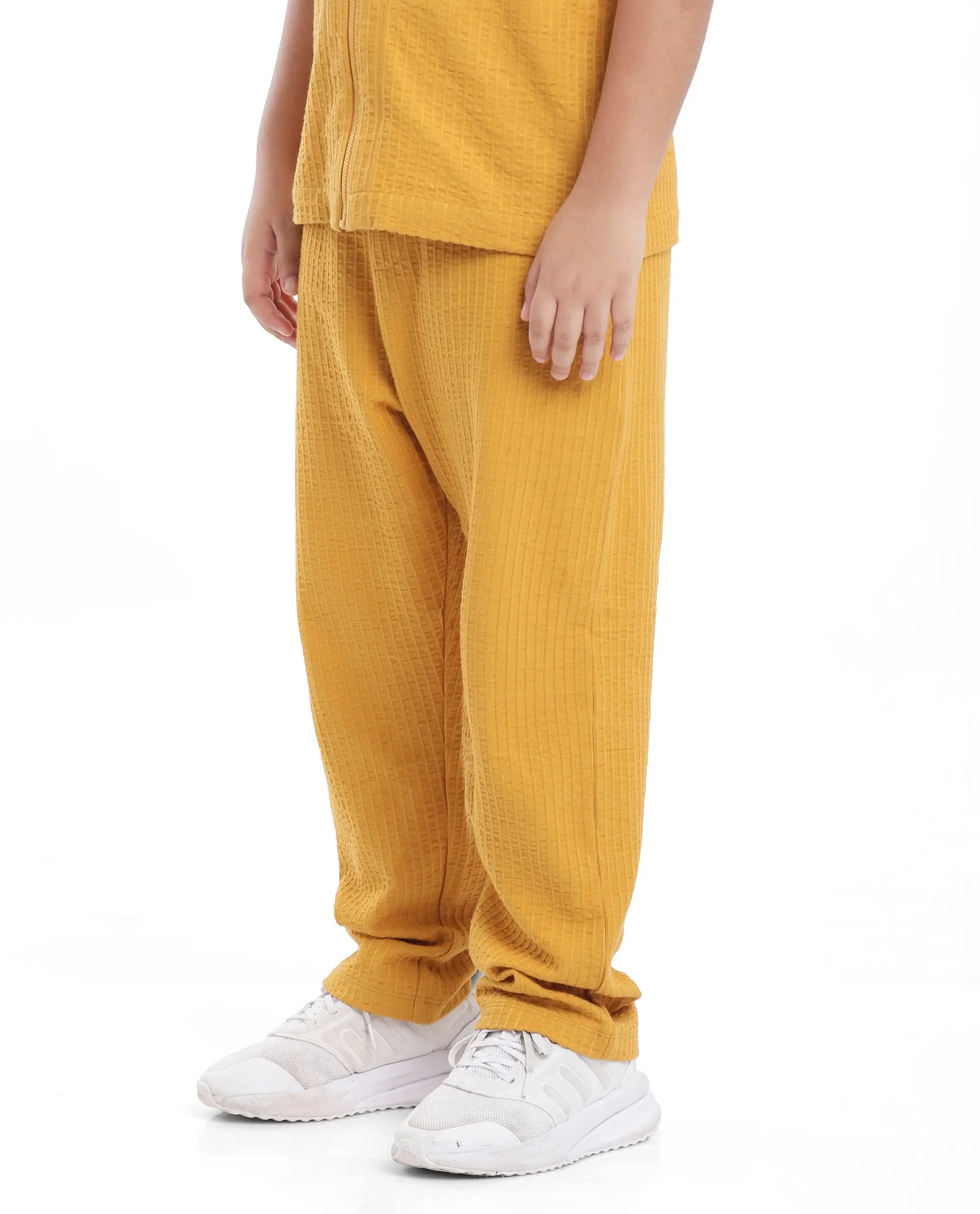 Rare Ones Kids Lomot Mustard Cotton Solid Trackpant