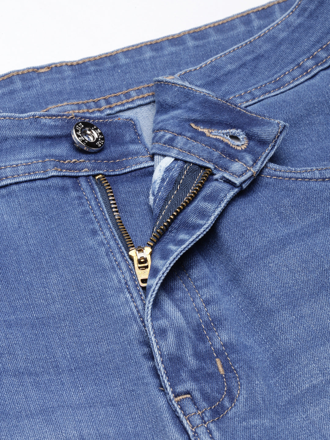 Women's Blue Skinny Fit Light Fade Embellished Stretchable Jeans