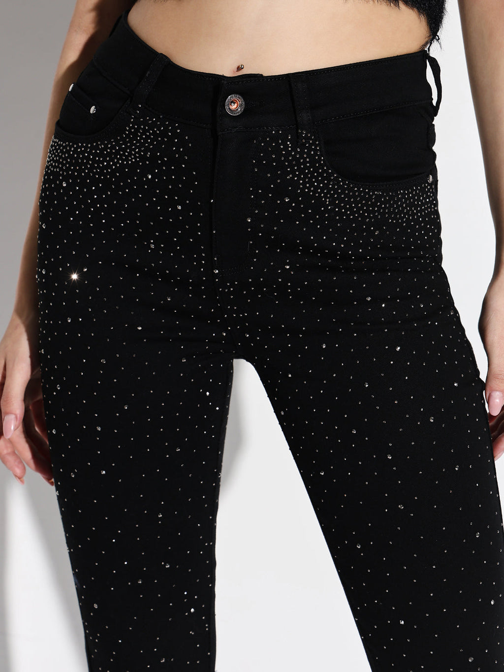 Women's Black Comfort Skinny Fit Stretchable Jeans