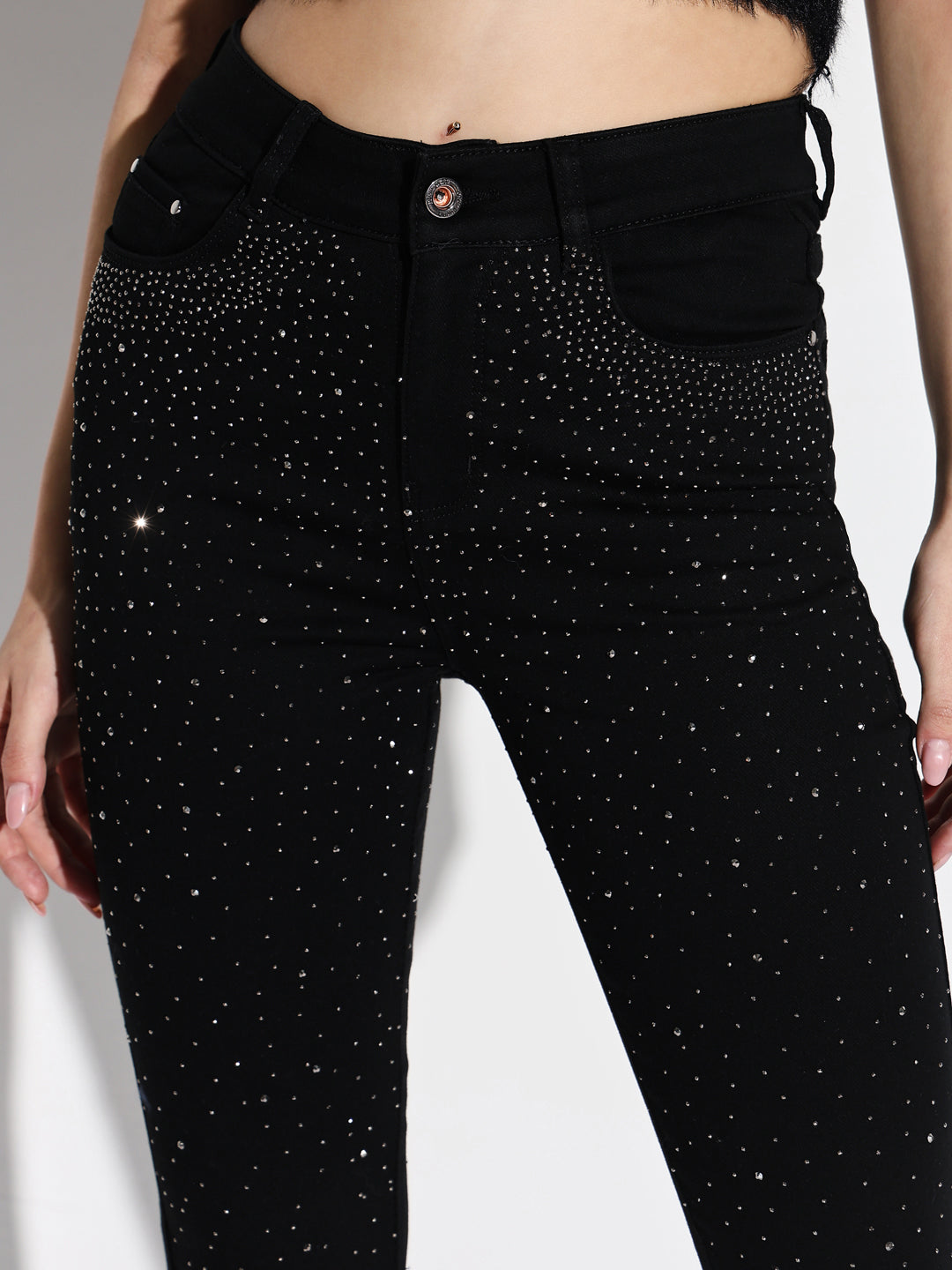 Women's Black Comfort Skinny Fit Stretchable Jeans