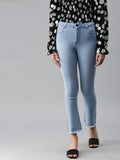 Women's Blue Jean Bootcut High-Rise Stretchable Jeans