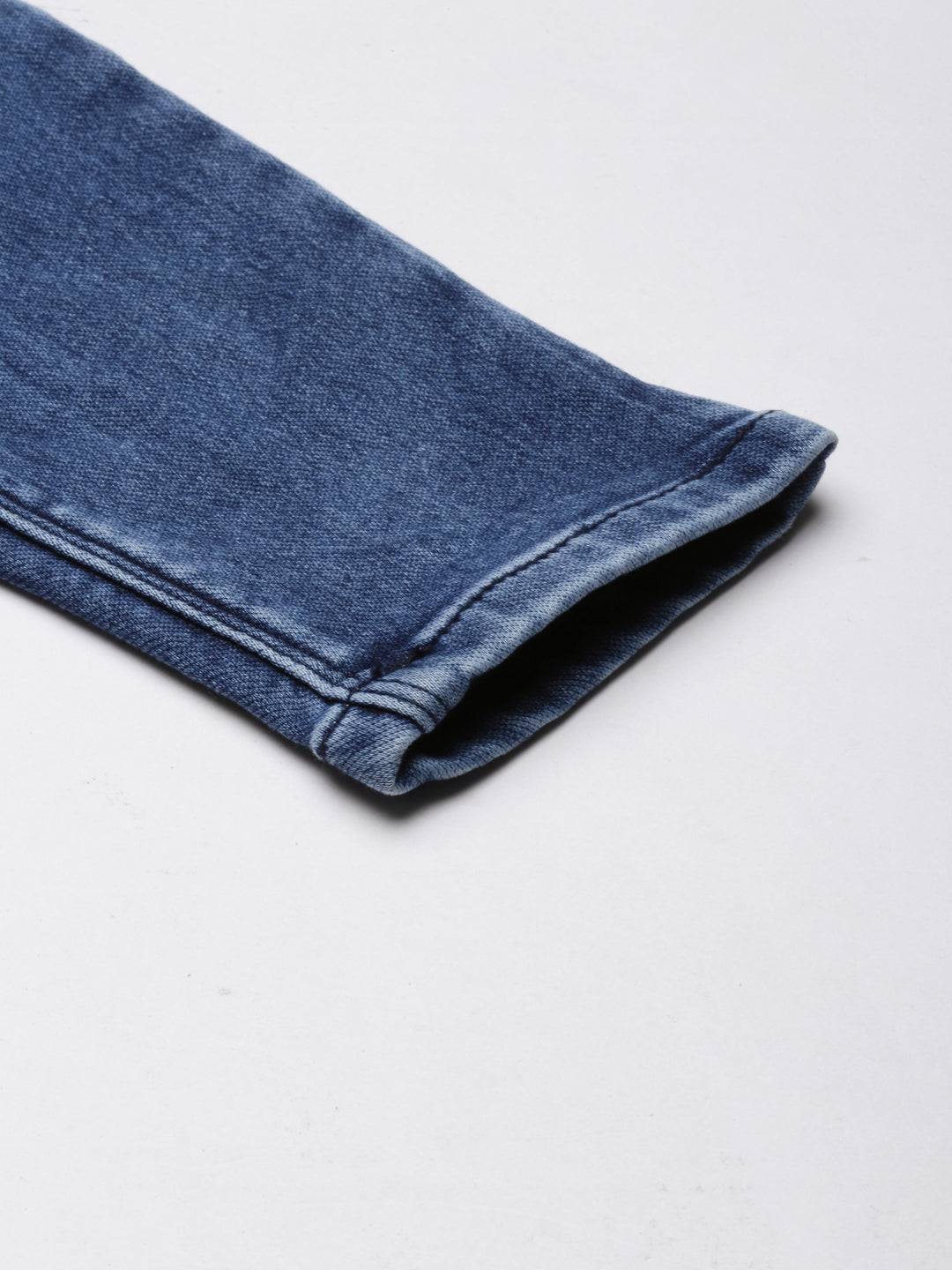 Women's Blue Jean Straight Fit Mid-Rise Acid Wash Stretchable Jeans