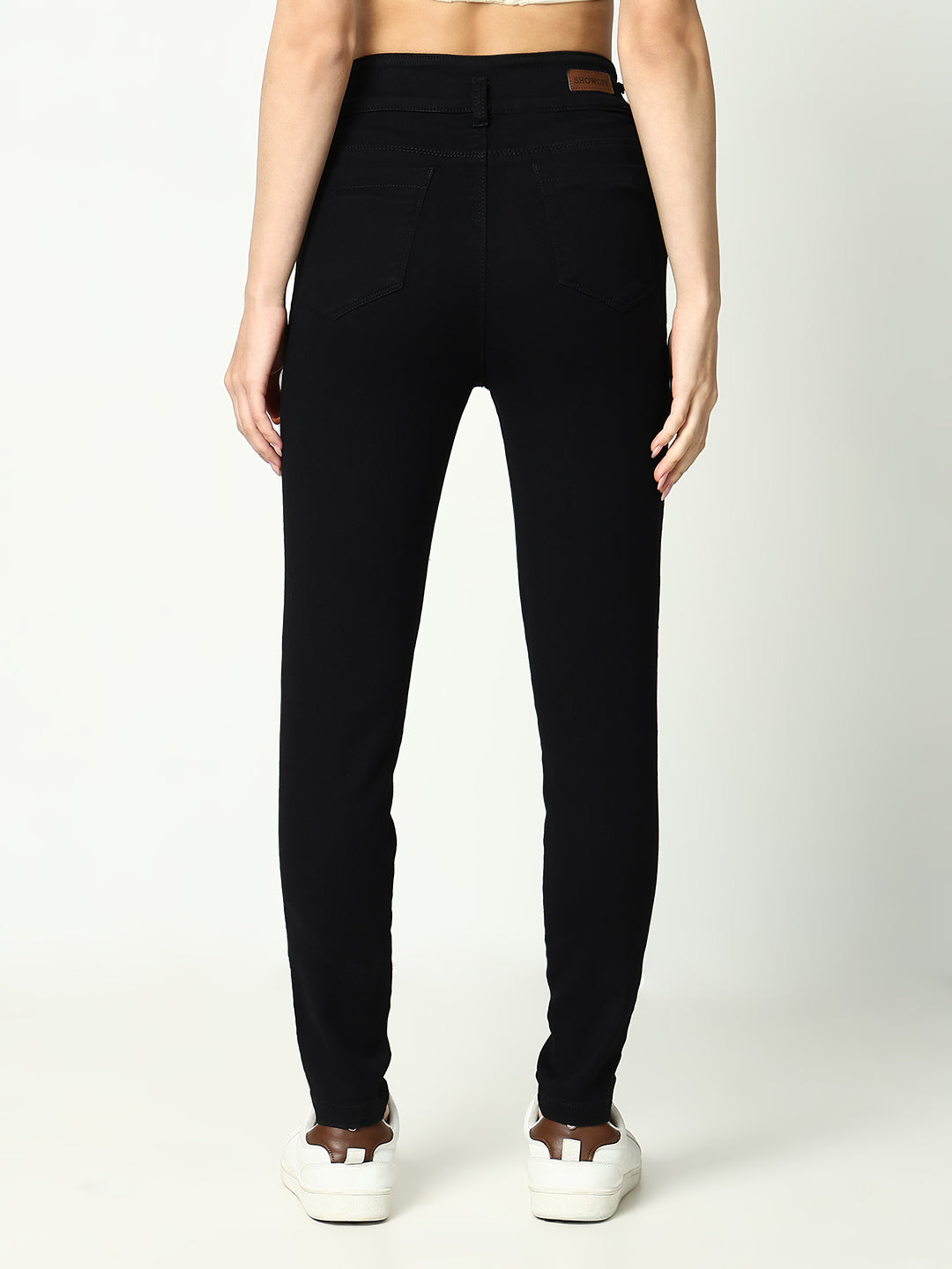 Women's Black Jean Skinny Fit High-Rise Dark Shade Denim Jeans