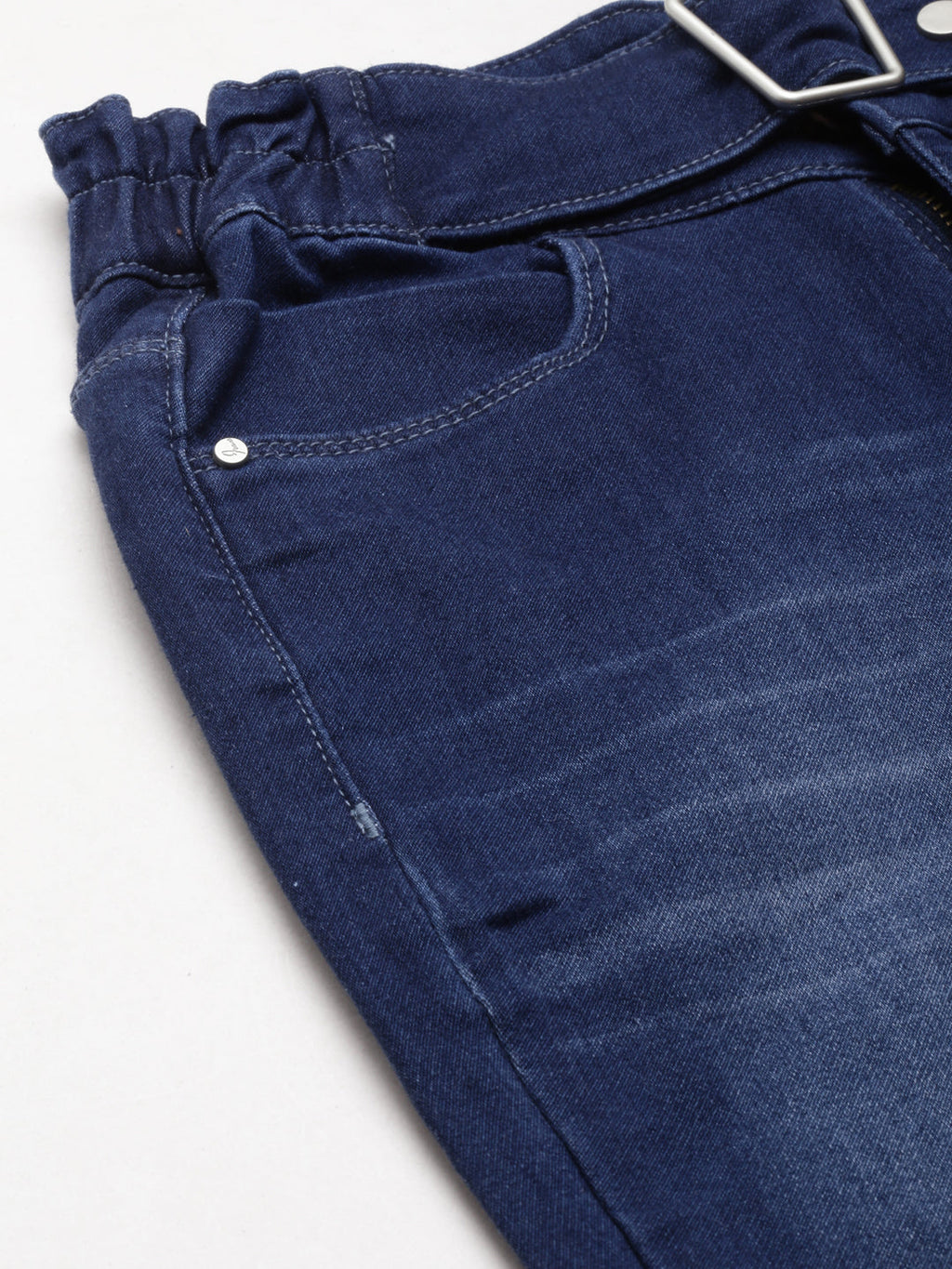 Women's Blue Mid Rise Bootcut Light Fade Retro Denim Jeans