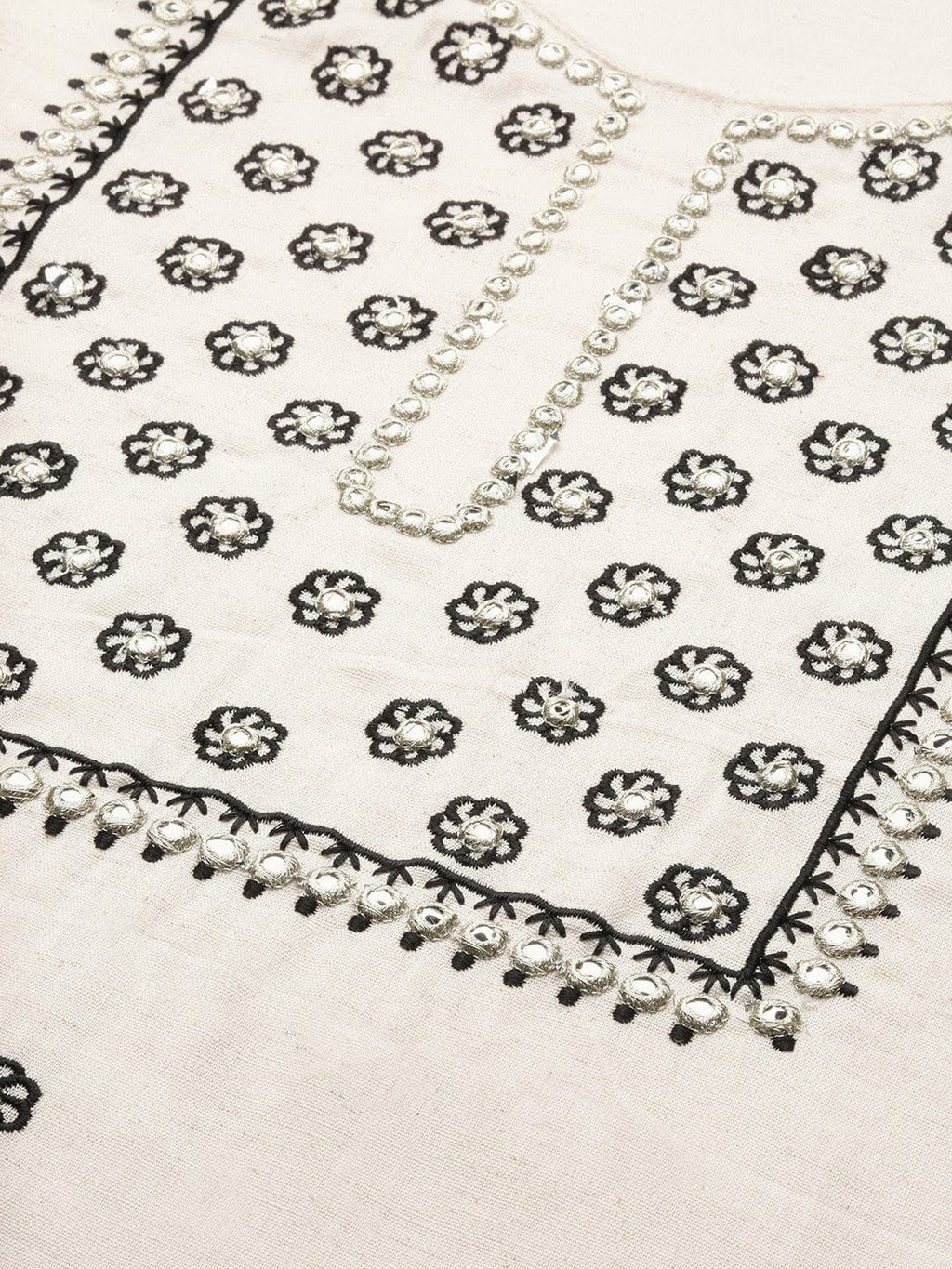 Women's Solid Cream Straight Kurta