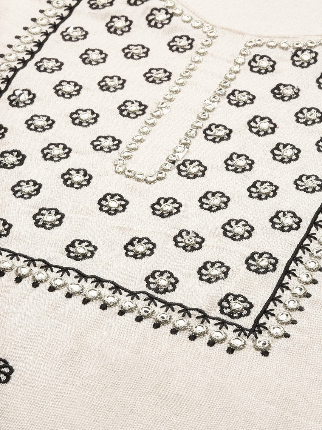 Women's Solid Cream Straight Kurta