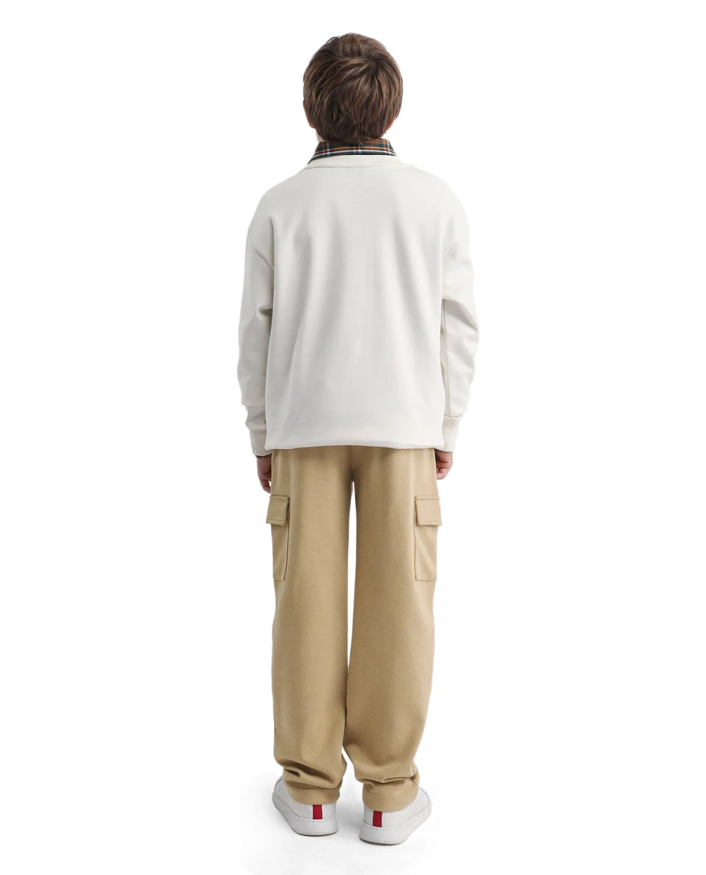 Rare Ones Kids Nitro-B Tan Cotton Blend Plain Regular Fit Trackpant