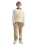 Rare Ones Kids Nitro-B Tan Cotton Blend Plain Regular Fit Trackpant