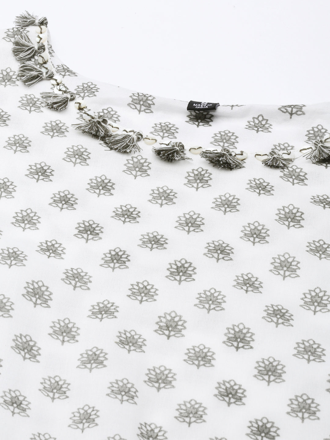 Women's Black Printed A-Line Kurta